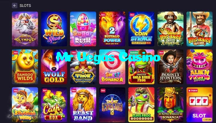 Mr Vegas Casino casino presented on mobile device in Pakistan with slots and live games